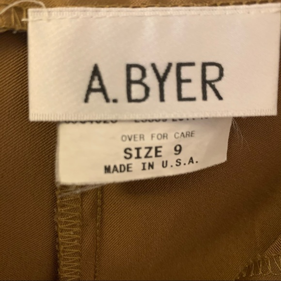 VTG caramel color satin bootleg pants by A. Byer - Picture 9 of 9